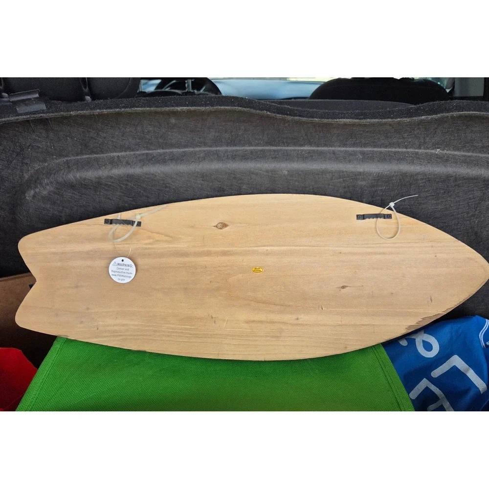 Wooden Surfboard Wall Hook Rack Nautical Boat Cleat Towel Hanger 21-3/4